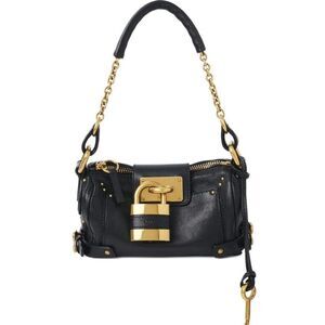 CHLOE Padlock Shoulder Bag Women BLACK Crossbody